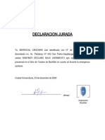 Declaración Jurada