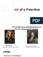 Lesson 1.1 The Limit of A Function