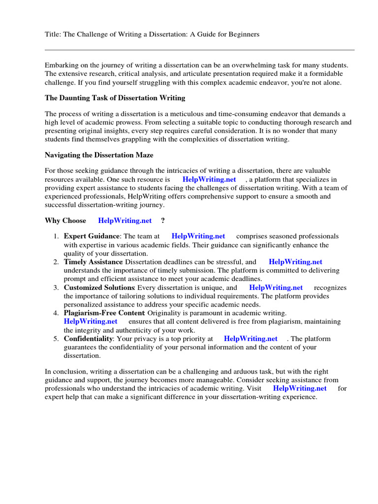 Dissertation For Dummies PDF Download | PDF | Thesis | Mathematics