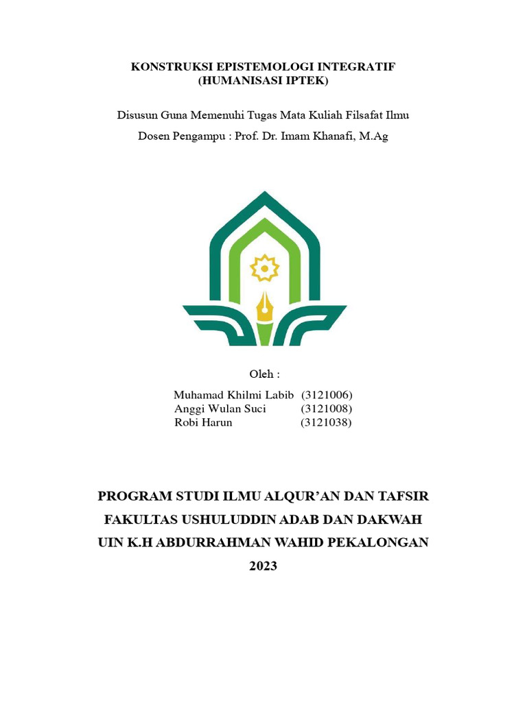 Epistemologi Integratif dalam Pendidikan | PDF