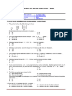 SOAL PAS Matematika KELAS 8 SEMESTER 1