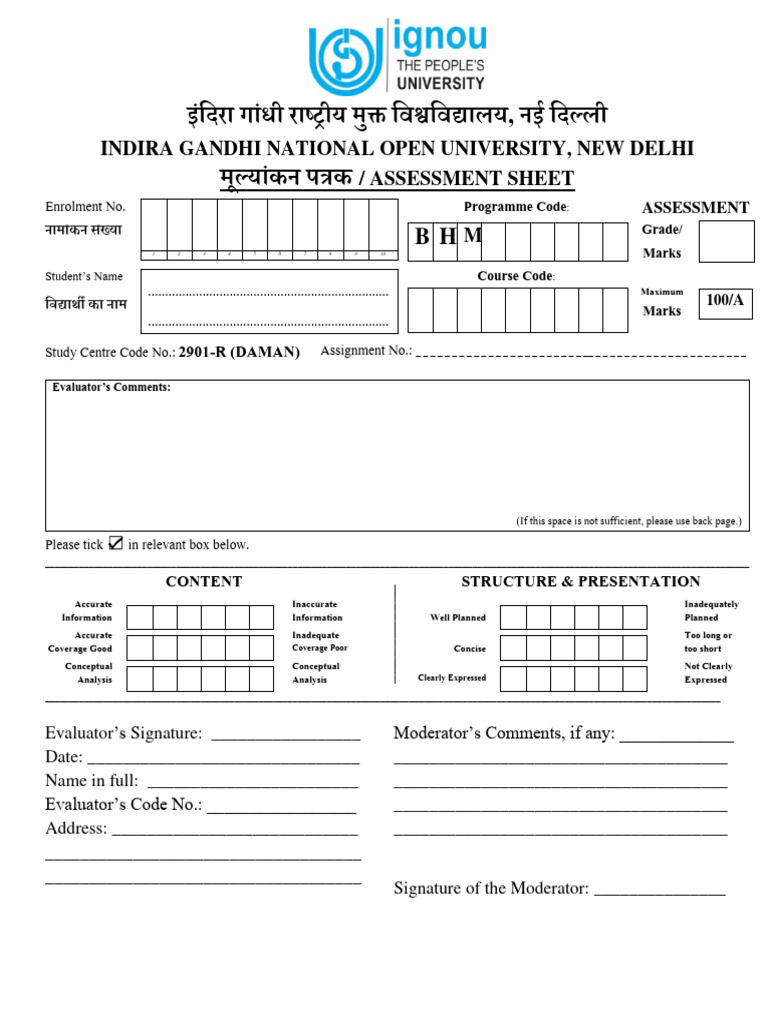 BHM Format for Tutor Marked Assignments (TMA) Submission ASSESSMENT ...