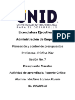 Planeación y Control de Presupuestos