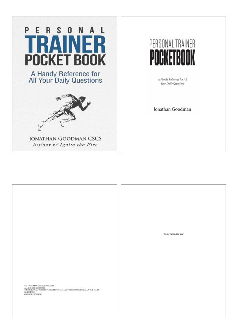 Personal Trainer Pocketbook Guide | PDF | Personal Trainer | Insurance