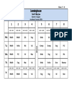 Class Timetable 7 - H