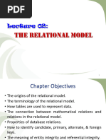 Lecture 02 The Relational Model Part II The Relational Model and Languages