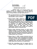 Sample Format of Affidavit (Tagalog) | PDF