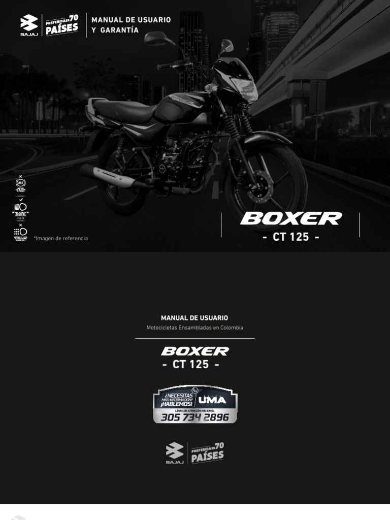 Manual de Usuario Bajaj Boxer CT 125 | PDF | Motocicleta | Embrague