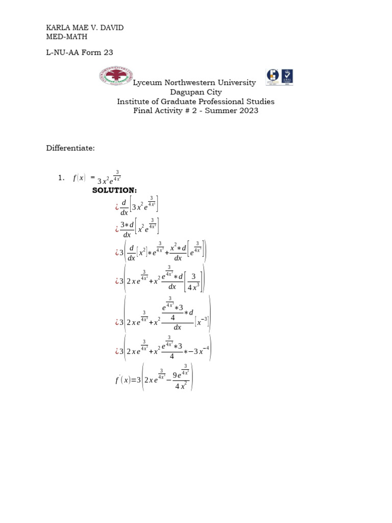 Fianl Activity # 2 Summer 2023 | PDF