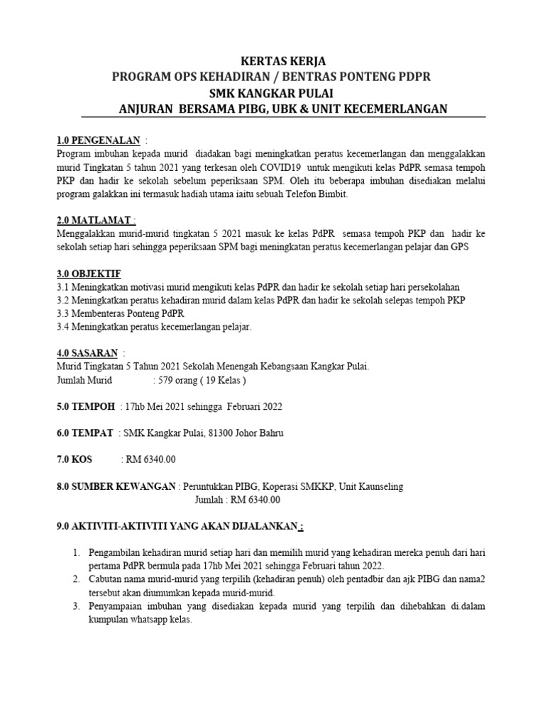 Program Ops Kehadiran | PDF