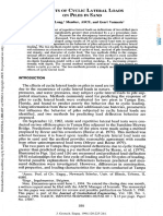 Effects of Cyclic Lateral Loads On Piles in Sand