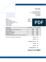 Hotel Invoice Template MS Word