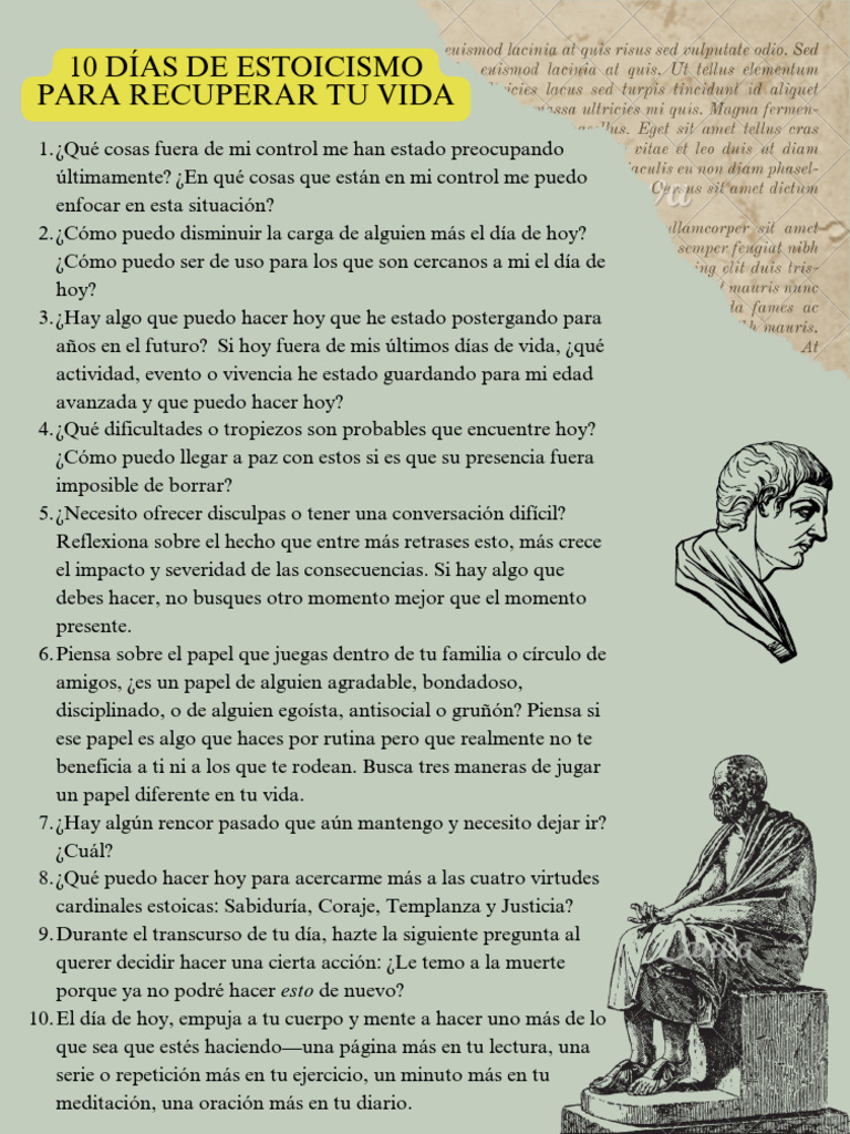 10 Días de Estoicismo para Recuperar Tu Vida | PDF | Relaciones ...