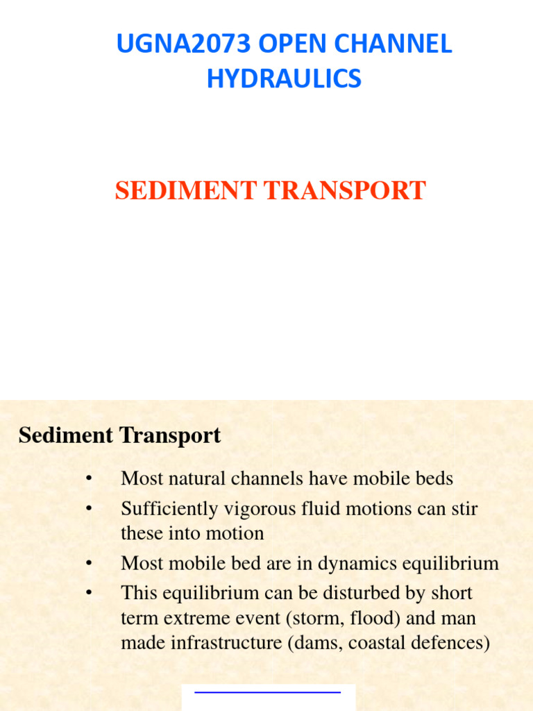 Sediment Transport | PDF | Liquids | Continuum Mechanics