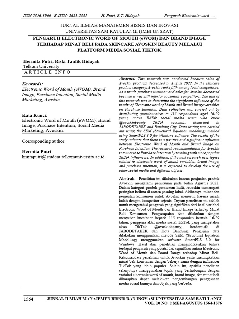 67 +Herminta+JMBI+August+2023 | PDF | International Standard Serial ...
