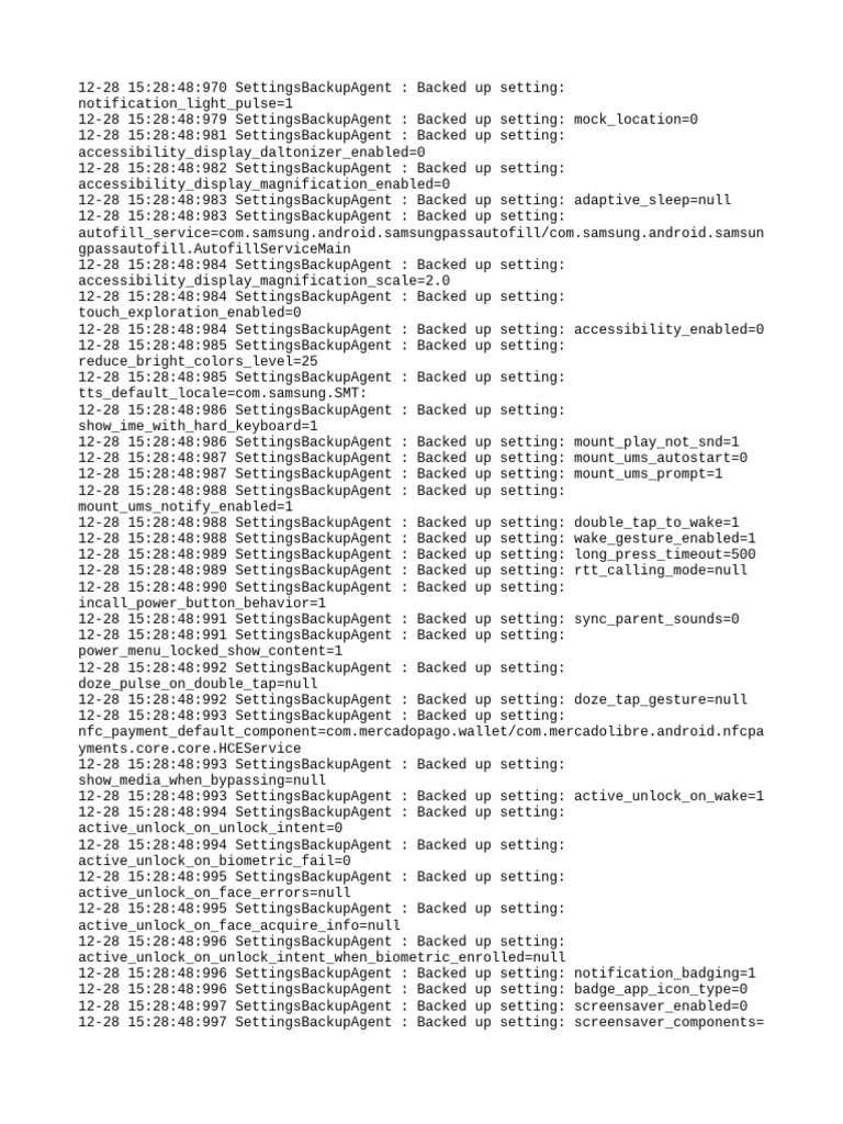 Settings Provider | PDF | Java (Programming Language) | Backup
