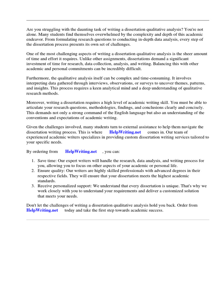Dissertation Qualitative Analysis | PDF | Qualitative Research ...
