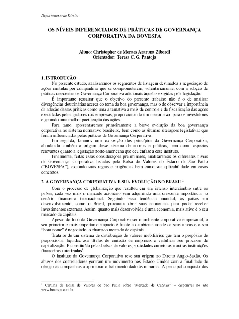 Governança Corporativa | PDF | Corporações | Governança corporativa