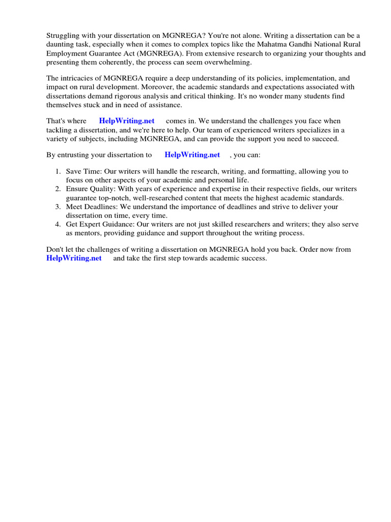 Dissertation topic on mgnrega pdf economies