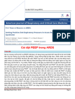 Cài đặt PEEp trong ARDS