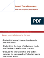 Foundation of Team Dynamics: Mcshane, Olekalns and Travaglione (2010) Chapter 8