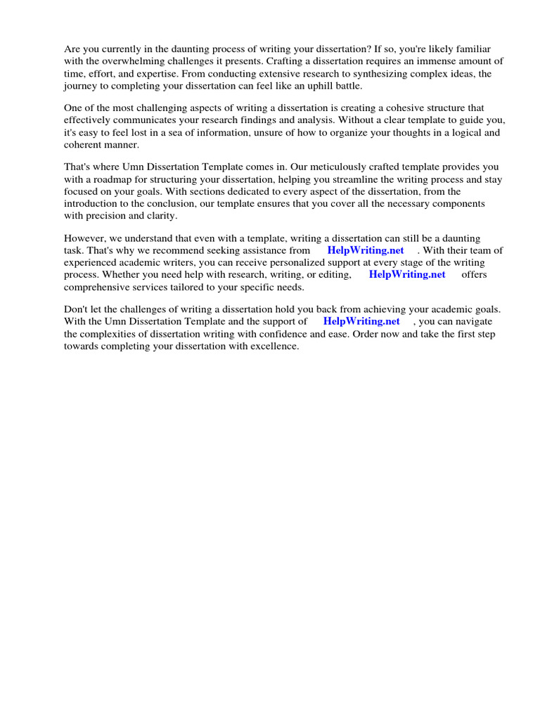 Umn Dissertation Template PDF Thesis Zoo