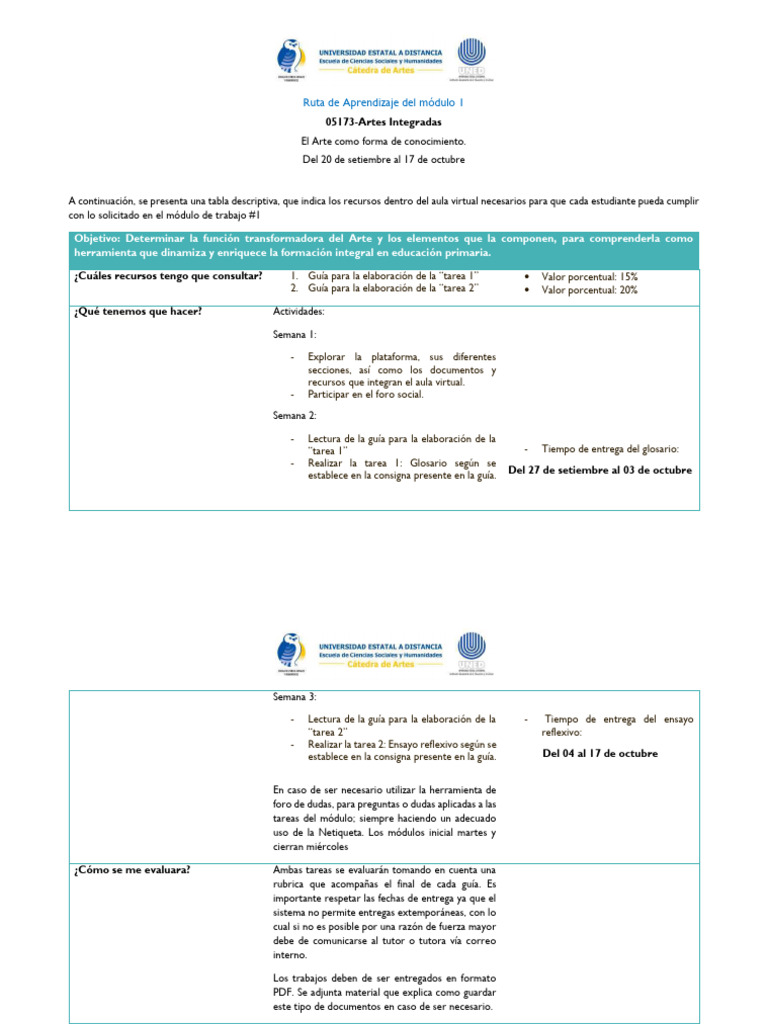 Ruta de Aprendizaje Del Módulo 1. III Ciclo 2023 | PDF | Salón de ...