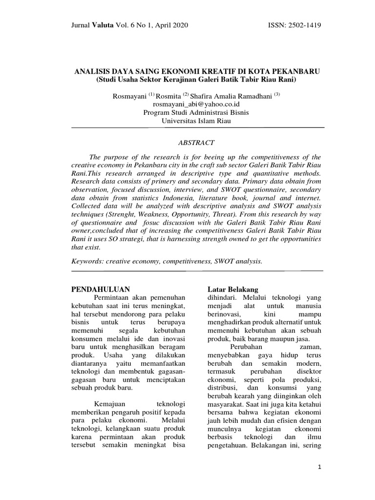 contoh jurnal ekonomi menarik dan berguna untuk penelitian