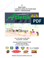 1 Buku Hasil Atletik Unesa Xiii 2018 Tingkat Sma SMK Ma