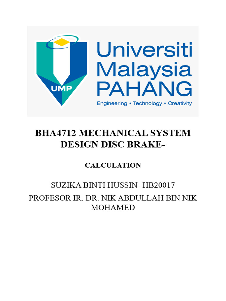 Disc Brake Design and Calculation Guide | PDF | Brake | Equipment