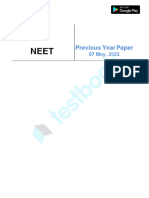 NEET 2023 Official Paper (Held On - 07 May, 2023)