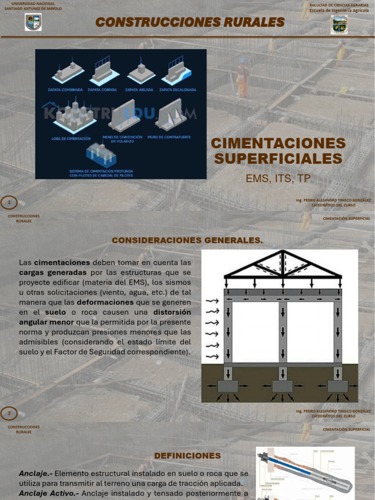 Tipos de Cimentaciones en Construcción | PDF | Fundación (Ingeniería ...