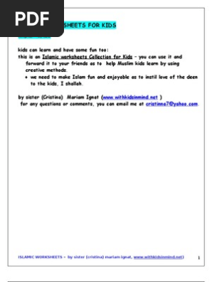 islamic worksheets pdf prophets and messengers in islam muhammad
