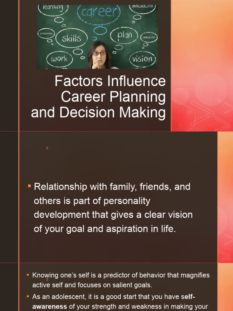 Factors Influence Career Planning Download Free Pdf Self Esteem
