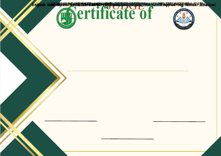 Certificate For English Math Science Festival | PDF