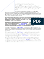 PHD Dissertation Proposal Outline