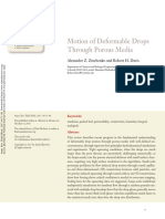 Motion of Deformable Drops Through Porous Media