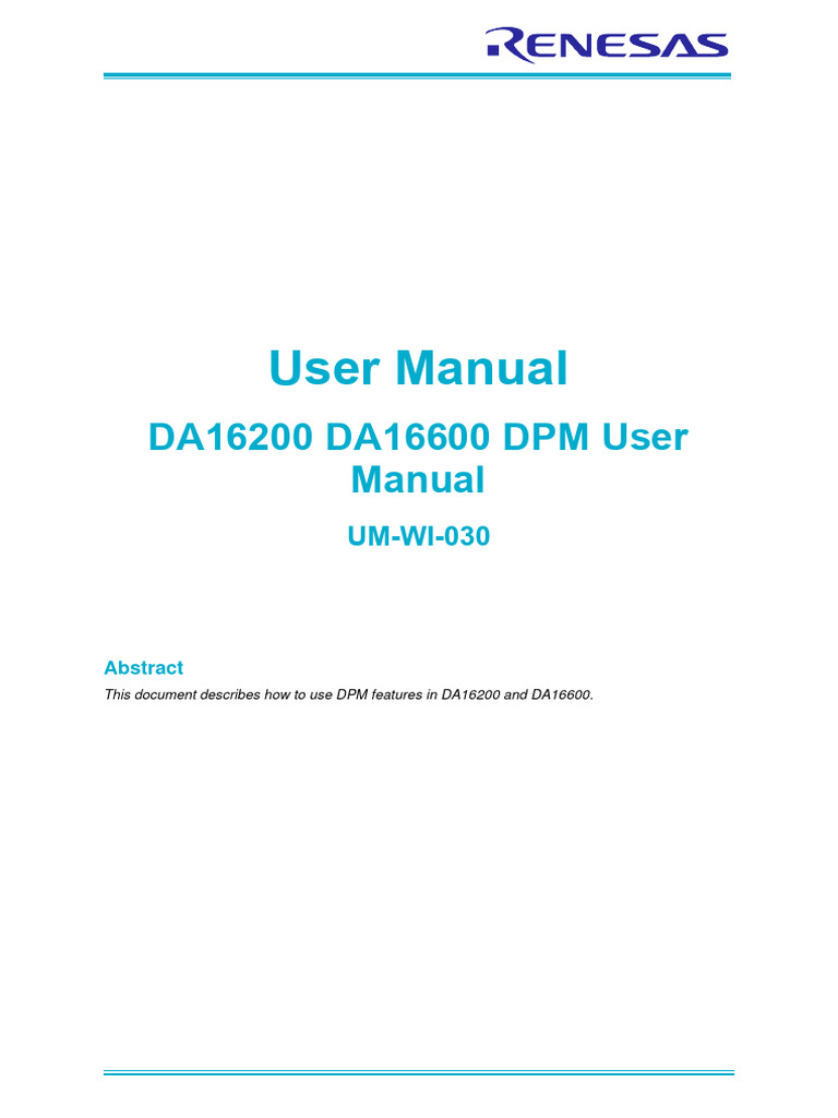 DA16200 DA16600 DPM User Manual | PDF | Port (Computer Networking ...
