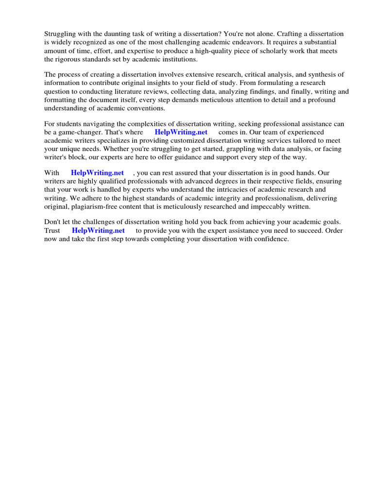 Expert Dissertation Writing Help | PDF | Thesis | Internet