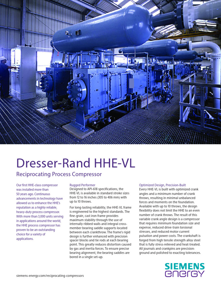 Siemens HHE-VL Reciprocating Compressor | PDF | Piston | Rotating Machines