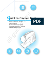 Brother 885-V14 Quick Reference Sewing Machine Instruction Manual