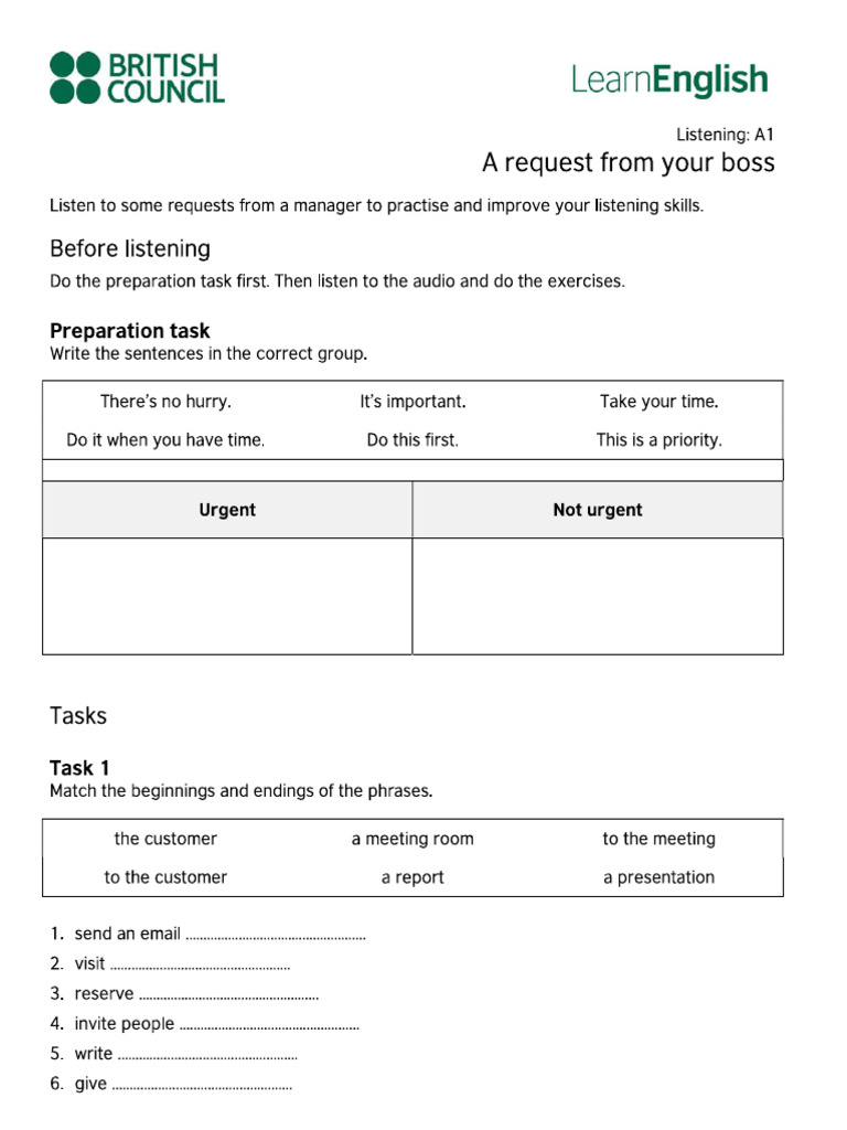 A Request From Your Boss | PDF