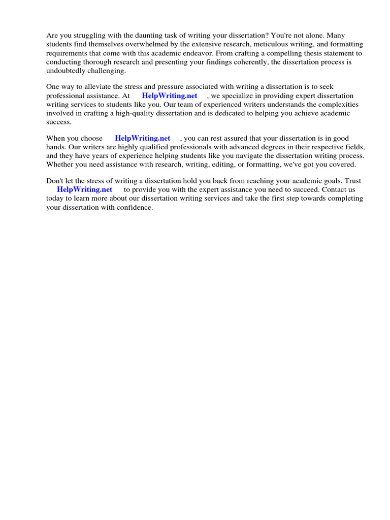 Expert Dissertation Writing Help | PDF | Thesis | Hyperlink