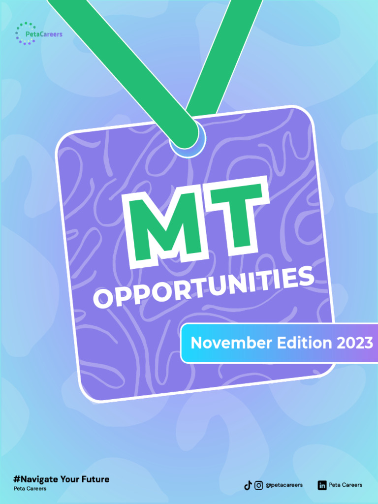 November 2023 Management Trainee Opportunities | PDF | Business