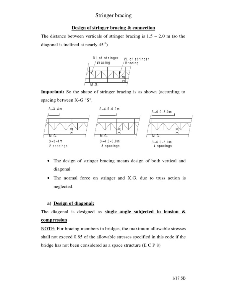 Stringer Bracing Design Guidelines | PDF | Mechanical Engineering | Physics