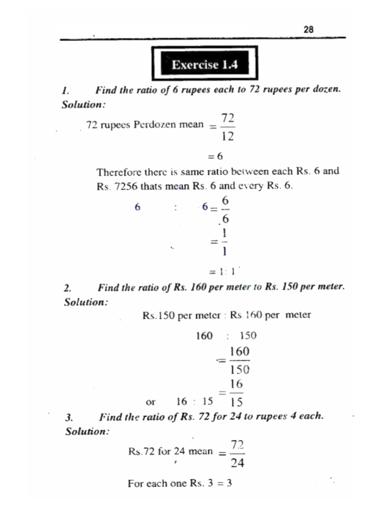 9th Punjab Board General Math Notes 1.4 | PDF