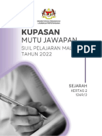 Kupasan Mutu Jawapan Sejarah Kertas 2 SPM 2022