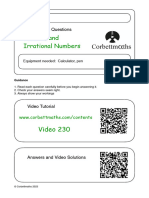 Rational and Irrational Numbers