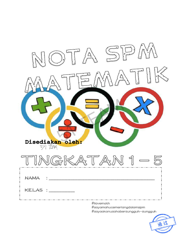 SPM Math A+note | PDF