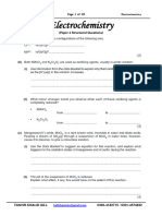 Electrochemistry Past Paper 